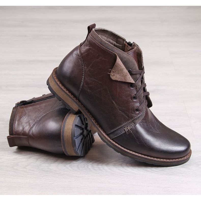 Bottes chaudes homme en cuir marron M Gregor brun 1 Bottes chaudes homme en cuir marron M Gregor brun 1