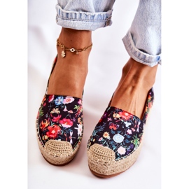 FS3 Espadrilles à enfiler à la mode en fleurs de Morice noires le noir multicolore 5
