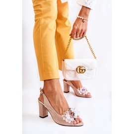 PA2 Escarpins en daim à la mode avec décoration Meriss beige 5