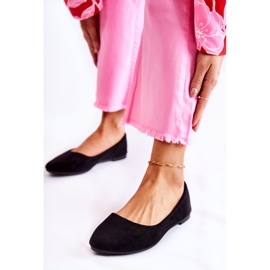 PS1 Ballerines classiques en daim noires pour femmes Arina le noir 1