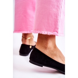 PS1 Ballerines classiques en daim noires pour femmes Arina le noir 3