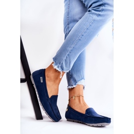 PH1 Mocassins Daim Femme Bleu Marine Millare 2