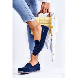 PH1 Mocassins Daim Femme Bleu Marine Millare 1