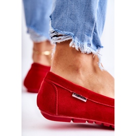 PH1 Mocassins Millare en daim rouge pour femme 2