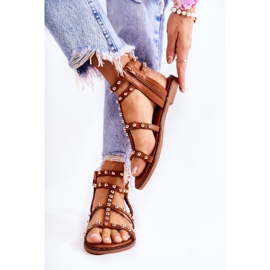 PG1 Sandales à clous pour femmes marron Cavos brun 2