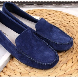 Mocassins cuir bleu marine W Vinceza 4