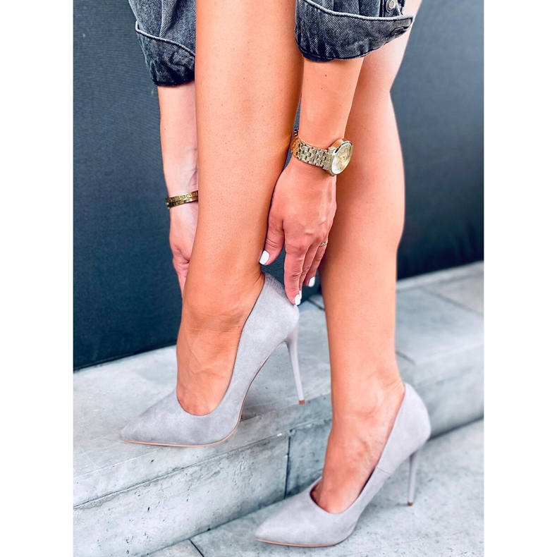 Escarpins sur talon aiguille Valeria Grey gris 2 Escarpins sur talon aiguille Valeria Grey gris 2