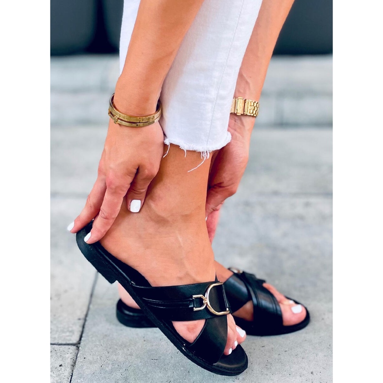 Pantoufles Brett noires pour femmes le noir 1