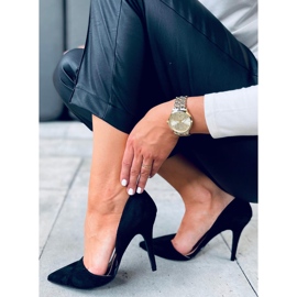 Escarpins sur talon aiguille Carrie Black noir 1