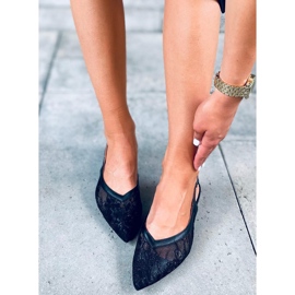 Ballerines en dentelle sans talon Margo Noir le noir 2