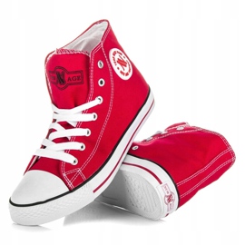 Baskets montantes New Age rouge 1