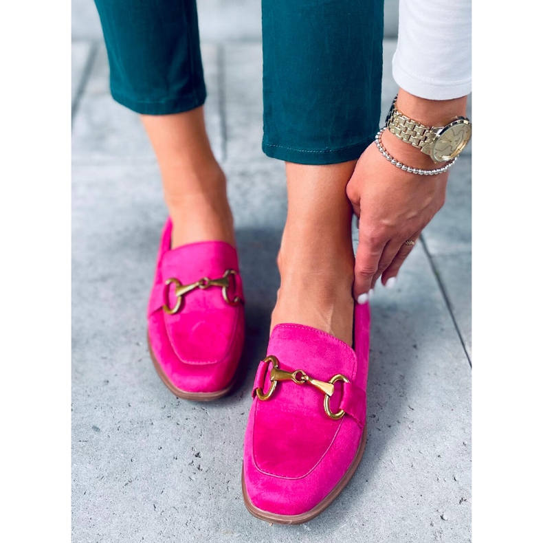 Mocassins femme Linda Fushia rose 1 Mocassins femme Linda Fushia rose 1