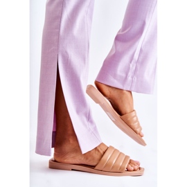 PG1 Chaussons Femme En Cuir Avec Matelassage Beige Foncé Raula 2 PG1 Chaussons Femme En Cuir Avec Matelassage Beige Foncé Raula 2