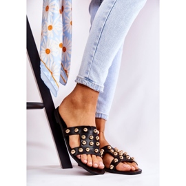 PG1 Chaussons Classiques Pour Femme Avec Ornements Noir Scotlyn 1