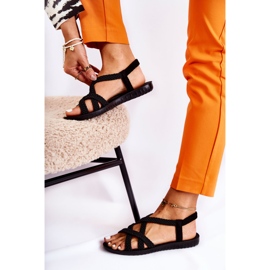 PS1 Sandales tressées Marell noires pour femme 1