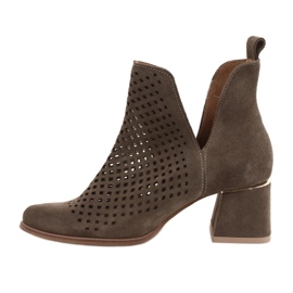 Bottines ajourées en daim Lewski Shoes 3165 velours terre multicolore 7