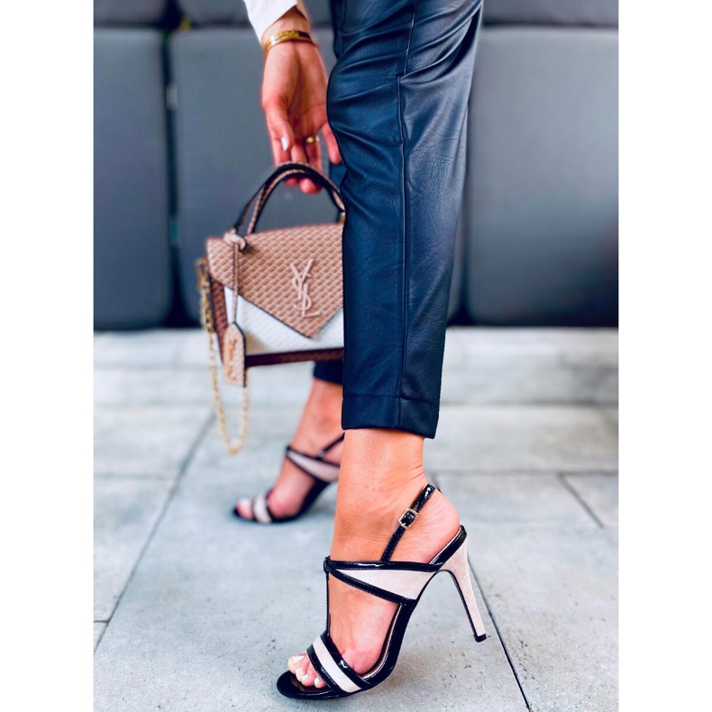 Sandales Penny Abricot beige noir 2