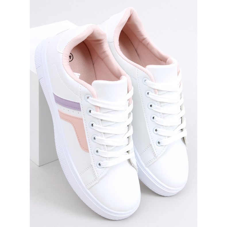 BM Baskets femme Avery rose blanche violet 1
