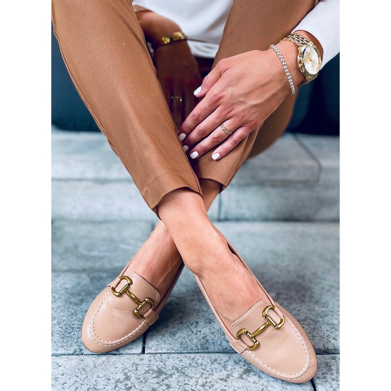 Mocassins femme Alley Kaki beige 1