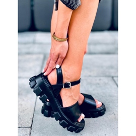 Sandales sur semelle épaisse Saint Black noir 2