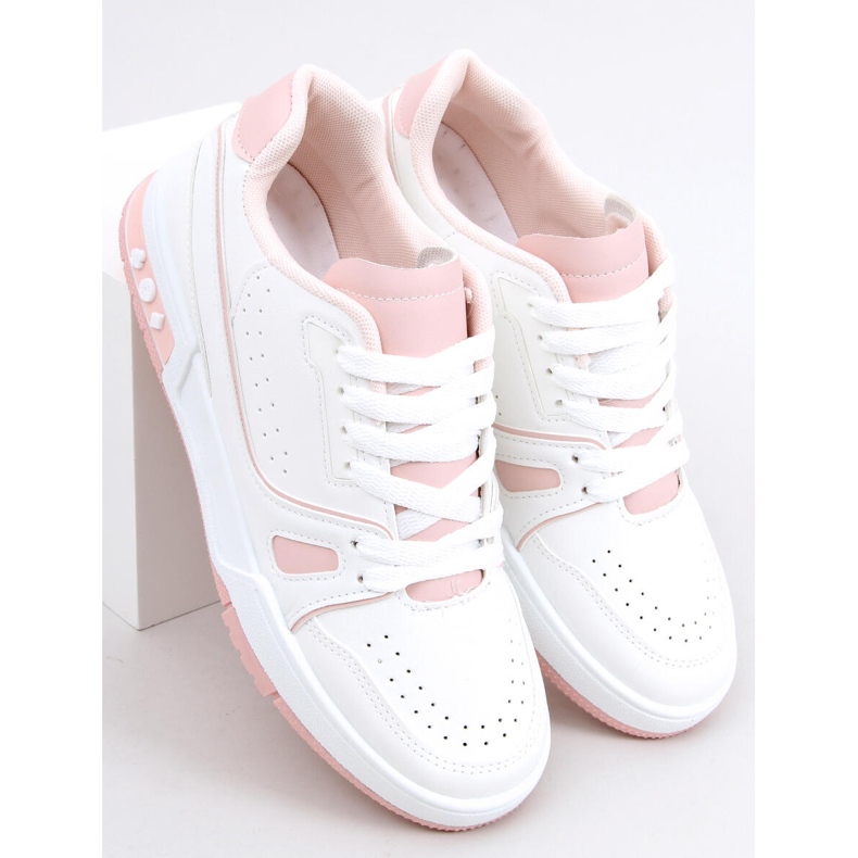Baskets femme Evans roses blanc 1