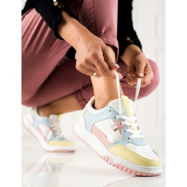 SHELOVET Chaussures de sport colorées blanc multicolore 1