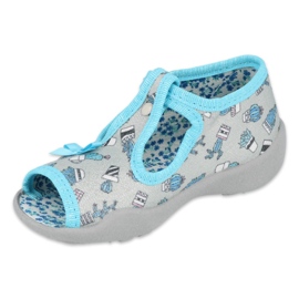 Chaussures enfant Befado 213P127 bleu argent gris 1