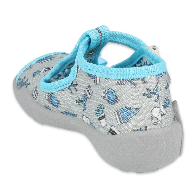 Chaussures enfant Befado 213P127 bleu argent gris 2