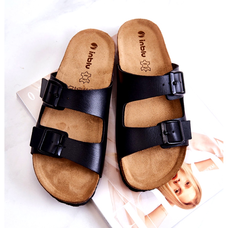 Chaussons Femme Boucles Inblu NM000028 Noir le noir 4