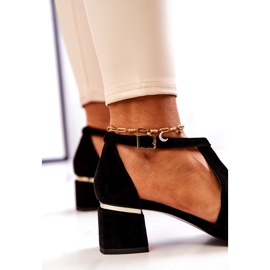 Escarpins en daim à talon Laura Messi 2309 Noir 1