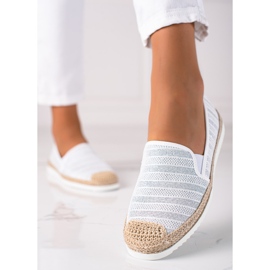 SHELOVET Espadrilles à enfiler blanc 2