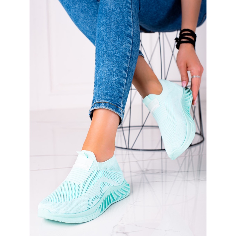 SHELOVET Chaussures de sport à enfiler vert 1