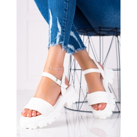 SHELOVET Sandales à la mode blanche 1