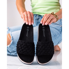 W. Potocki Chaussons Potocki tressés le noir 1