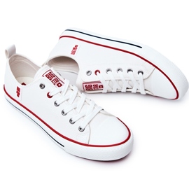 Baskets en cuir pour hommes Big Star JJ174069 Blanc blanche 2