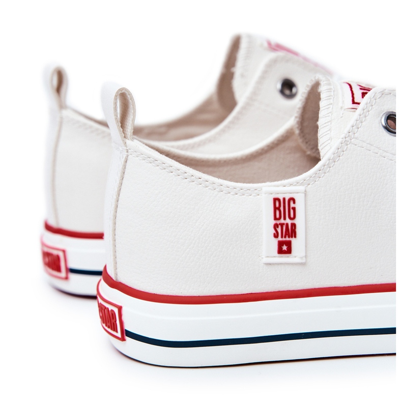 Baskets en cuir pour hommes Big Star JJ174069 Blanc blanche 4