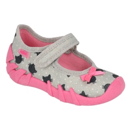 Befado chaussures pour enfants speedy 109N247 noir rose gris 1