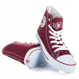 Baskets new age bordeaux rouge 1