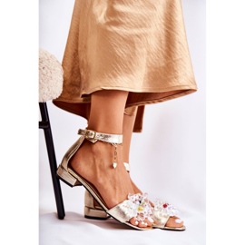 PA2 Sandales En Cuir Pour Femme Sur Un Talon Plat Doré Morlee d'or 1 PA2 Sandales En Cuir Pour Femme Sur Un Talon Plat Doré Morlee d'or 1