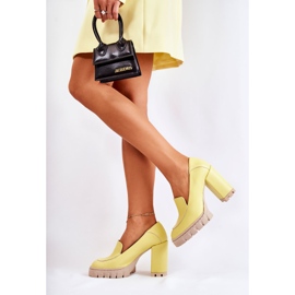 PA2 Escarpins à la mode sur une plate-forme Margott jaune massive 3