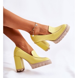 PA2 Escarpins à la mode sur une plate-forme Margott jaune massive 4
