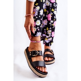 FB1 Pantoufles Penelope noires à la mode pour femmes le noir 1