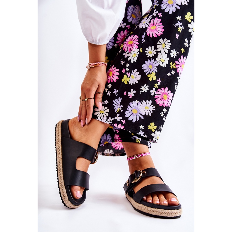 FB1 Pantoufles Penelope noires à la mode pour femmes 2