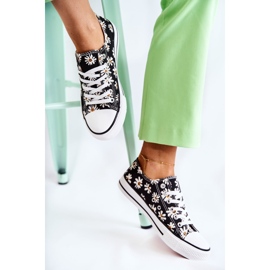 PS1 Baskets Basses Femme Avec Fleurs Janey Noir le noir 3