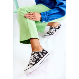 PS1 Baskets Basses Femme Avec Fleurs Janey Noir le noir 5