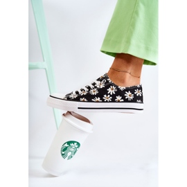 PS1 Baskets Basses Femme Avec Fleurs Janey Noir le noir 7