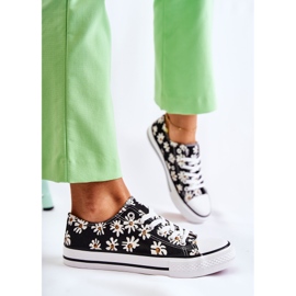 PS1 Baskets Basses Femme Avec Fleurs Janey Noir le noir 8