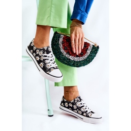 PS1 Baskets Basses Femme Avec Fleurs Janey Noir le noir 9