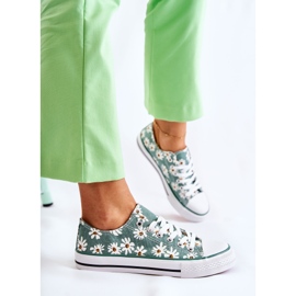 PS1 Baskets basses pour femmes à fleurs vertes Janey 6