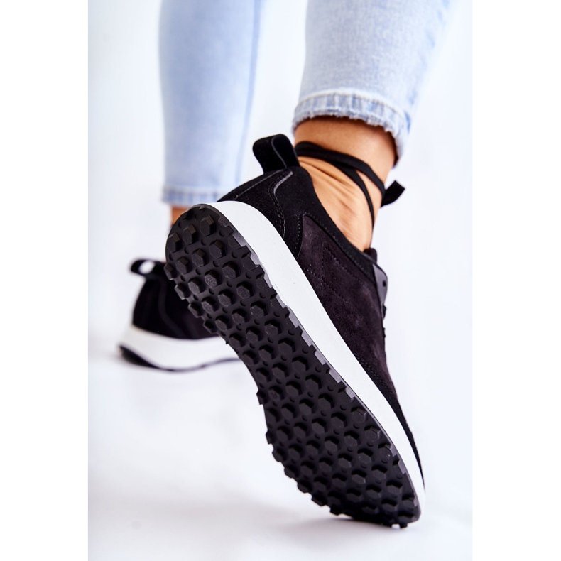 PG1 Chaussures de sport en suède noir Nayla pour femmes 2